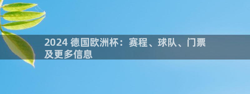 欧洲杯投注官方网站|2024 德国欧洲杯：赛程、球队、门票
及更多信息